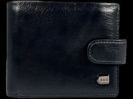 Чоловічий гаманець з натуральної шкіри, чорний