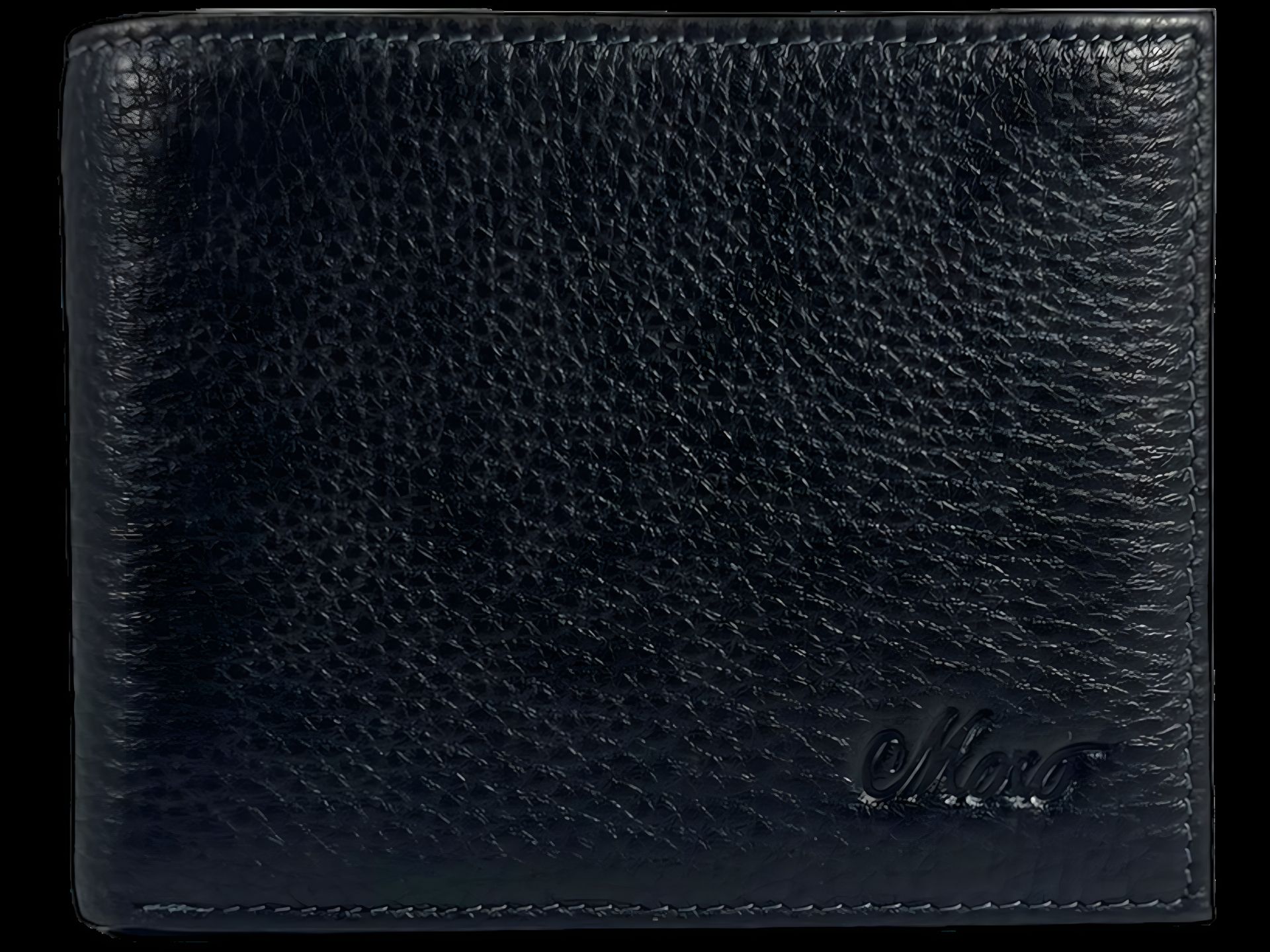 Чоловічий гаманець з натуральної шкіри, дорожній чорний Чоловічий гаманець з натуральної шкіри, дорожній чорний