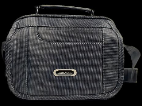 Сумка через плечо, молния и липучка, 4 отделения, черная