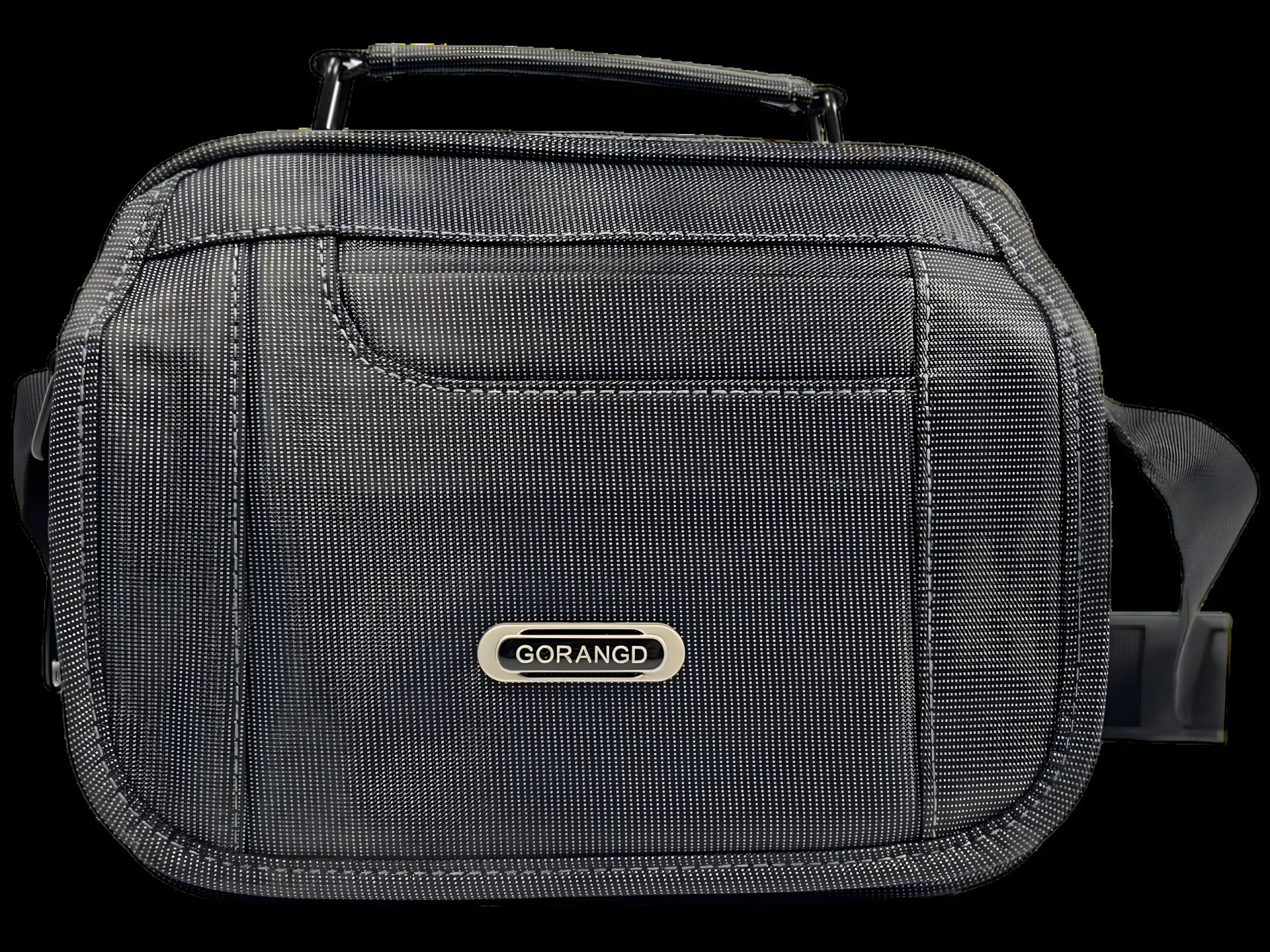 Чорна сумка через плече з блискавкою і липучкою, 4 відділення Чорна сумка через плече з блискавкою і липучкою, 4 відділення