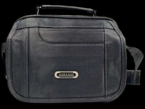 Сумка через плечо, молния и липучка, 4 отделения, черная