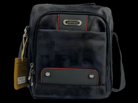 Функциональная черная сумка через плечо с тремя отделениями