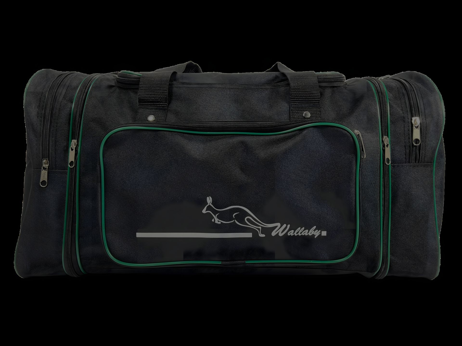 Дорожная сумка Wallaby на 2 отделения, черная с зеленым (365-3) Дорожная сумка Wallaby на 2 отделения, черная с зеленым (365-3)
