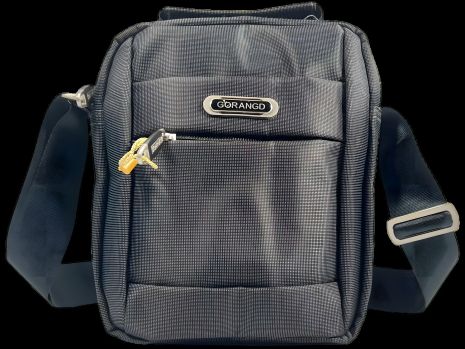 Серая текстильная сумка через плечо на три отделения, 3 л