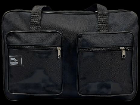 Сумка через плече на три відділення, з 2 фронтальними кишенями, об'ємом 17 літрів, чорна