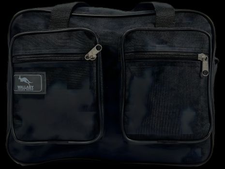 Сумка через плече багатофункціональна, чорна, міцна, 3 відділення