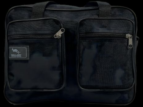 Сумка через плече багатофункціональна, чорна, міцна, 3 відділення Сумка через плече багатофункціональна, чорна, міцна, 3 відділення