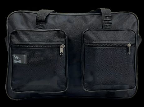 Чорна функціональна сумка через плече на чотири відділення, містка