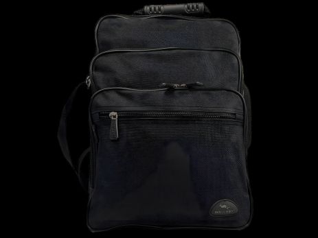 Сумка через плечо с пятью отделениями, молния, ручки, черная