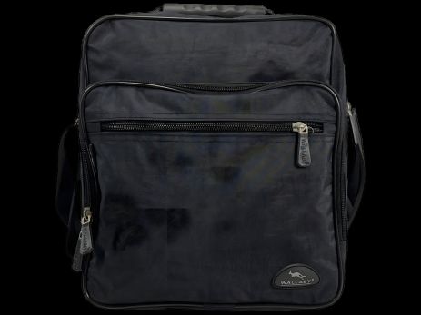 Чоловіча сумка функціональна через плече, на чотири відділення, 14 л, чорна