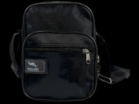 Сумка Украинского производителя через плечо, 3 отделения, черная