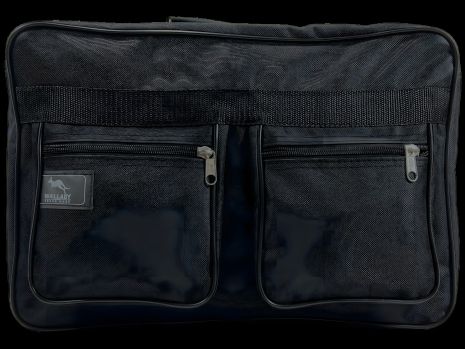 Большая черная сумка через плечо с тремя отделениями, объем 13 л