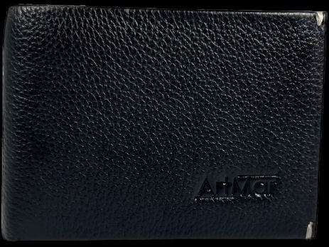 Класичний чоловічий гаманець з натуральної шкіри з 2 відділеннями для купюр