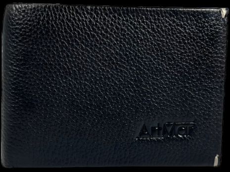 Класичний чоловічий гаманець з натуральної шкіри з 2 відділеннями для купюр