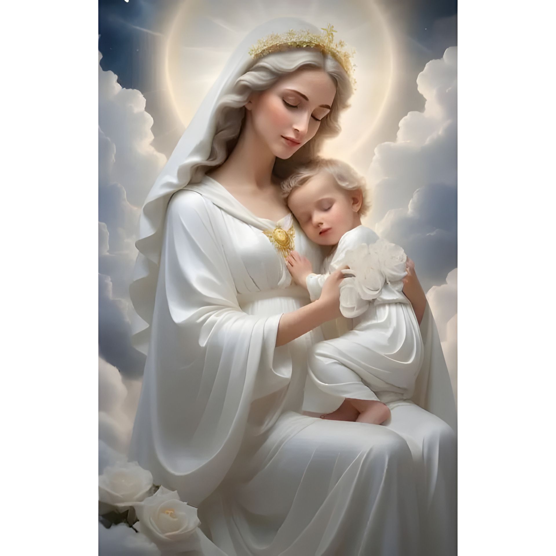 Алмазна мозаїка "Мадонна з немовлям" 40х60 см від ColorArt SV1501 Алмазна мозаїка "Мадонна з немовлям" 40х60 см від ColorArt SV1501