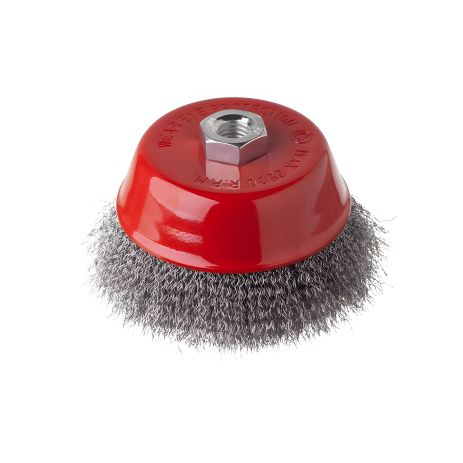 Щітка чашкова 125 мм, M14, дріт кручений, для КШМ, 6500 об/хв INTERTOOL BT-1125