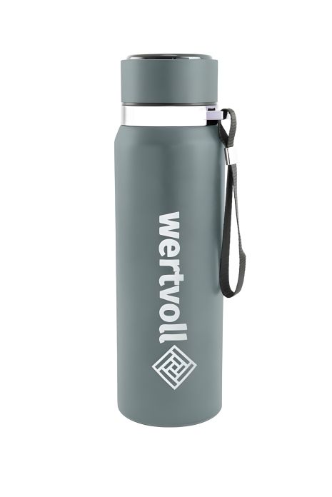 Термос со встроенным термометром DREAM 800 мл серый MASTERTOOL RX-7001GY