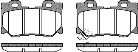 Комплект тормозных колодок NISSAN 370Z, INFINITI QX70, INFINITI Q70, WOKING (P1265301)