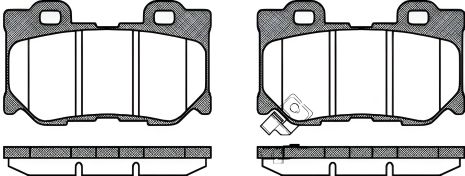 Комплект гальмівних колодок NISSAN 370Z, INFINITI QX70, INFINITI Q70, WOKING (P1265301) Комплект гальмівних колодок NISSAN 370Z, INFINITI QX70, INFINITI Q70, WOKING (P1265301)