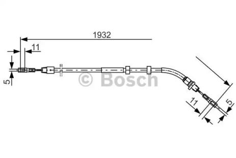 Трос ручного гальма MERCEDES-BENZ M-CLASS, BOSCH (1987477904)