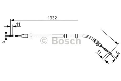 Трос ручного тормоза для MERCEDES-BENZ M-CLASS, BOSCH (1987477904) Трос ручного тормоза для MERCEDES-BENZ M-CLASS, BOSCH (1987477904)