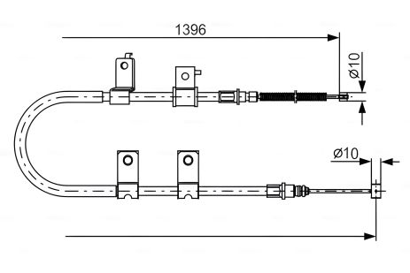 Трос ручного тормоза CHEVROLET AVEO, DAEWOO LANOS, BOSCH (1987482083) Трос ручного тормоза CHEVROLET AVEO, DAEWOO LANOS, BOSCH (1987482083)