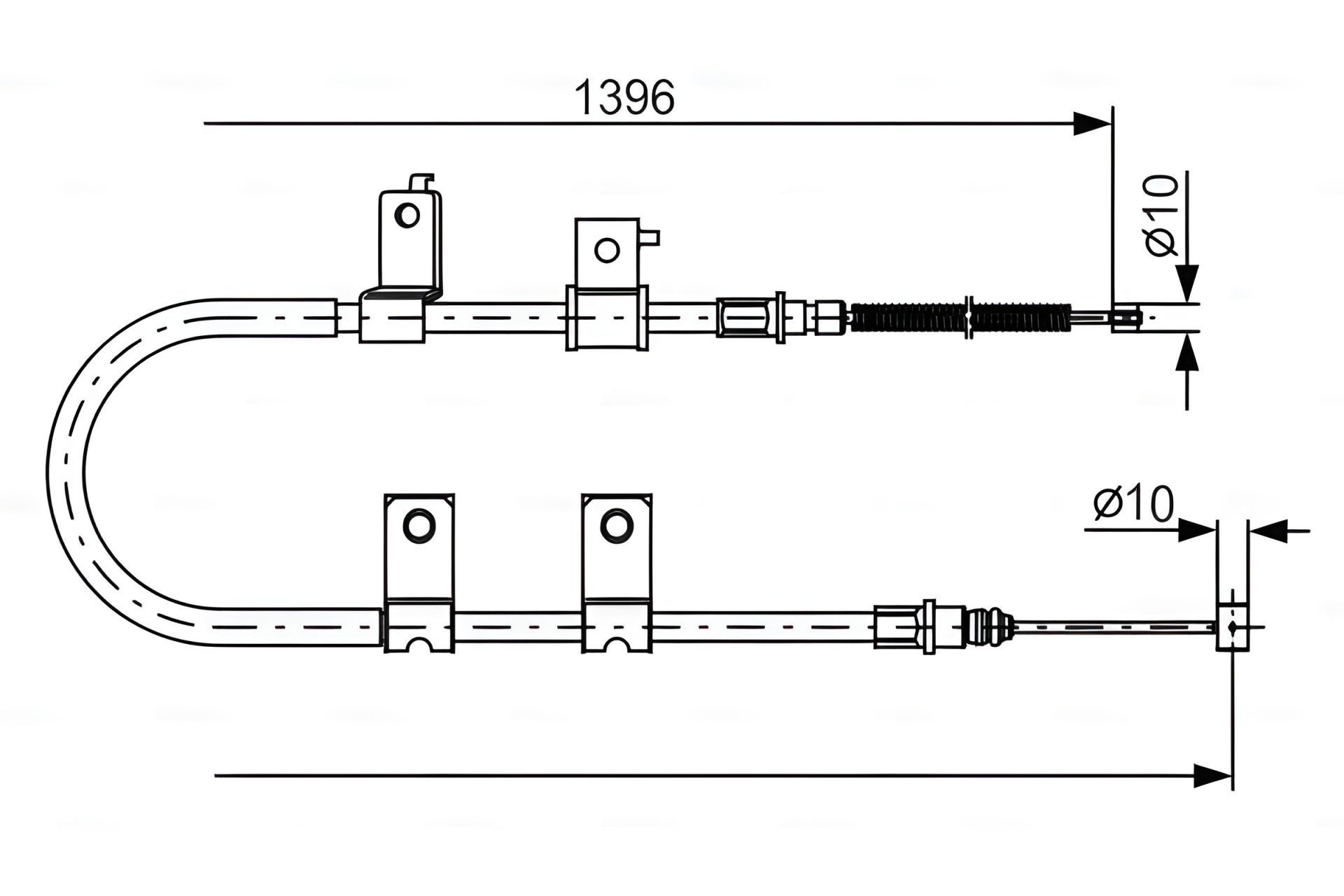Трос ручного гальма BOSCH CHEVROLET AVEO, DAEWOO LANOS (1987482083) Трос ручного гальма BOSCH CHEVROLET AVEO, DAEWOO LANOS (1987482083)