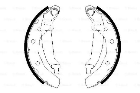 Комплект тормозных колодок CHEVROLET SPARK, DAEWOO MATIZ, BOSCH (0986487628)