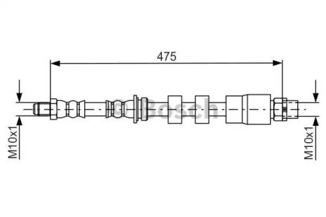 Шланг гальмівний BMW X1, BOSCH (1987481678)