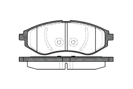 Тормозные колодки комплект для дисковых тормозов CHEVROLET AVEO, CADILLAC XLR, REMSA (098600)