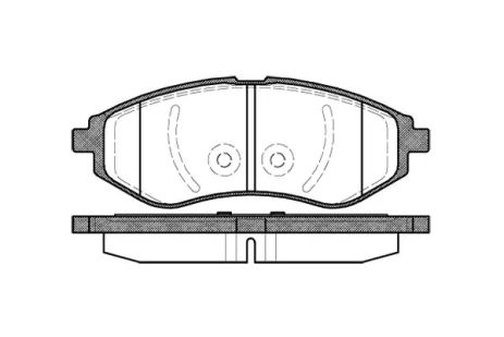 Комплект тормозных колодок CHEVROLET AVEO, CADILLAC XLR, DAEWOO KALOS, WOKING (P886300)