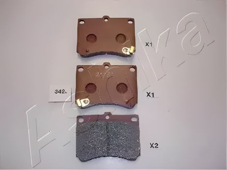 Комплект тормозных колодок, дисковый тормоз MAZDA 323, ASHIKA (5003342) Комплект тормозных колодок, дисковый тормоз MAZDA 323, ASHIKA (5003342)