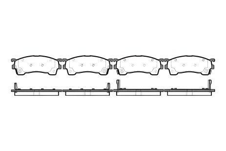 Комплект тормозных колодок, дисковый тормоз HAIMA (FAW), FORD USA, REMSA (041504)