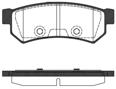 Набір гальмівних прокладок, дискоте гальма Chevrolet Lacetti, Daewoo Lacetti, REMSA (104810)