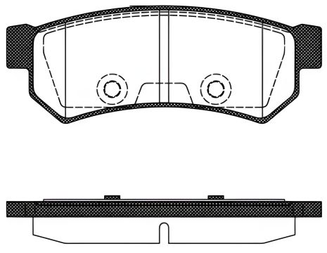 Комплект гальмівних колодок, дискове гальмо CHEVROLET LACETTI, DAEWOO LACETTI, REMSA (104810)