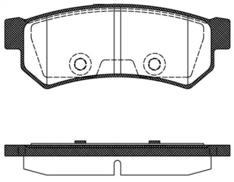 Комплект гальмівних колодок, дискове гальмо CHEVROLET LACETTI, DAEWOO LACETTI, REMSA (104810)