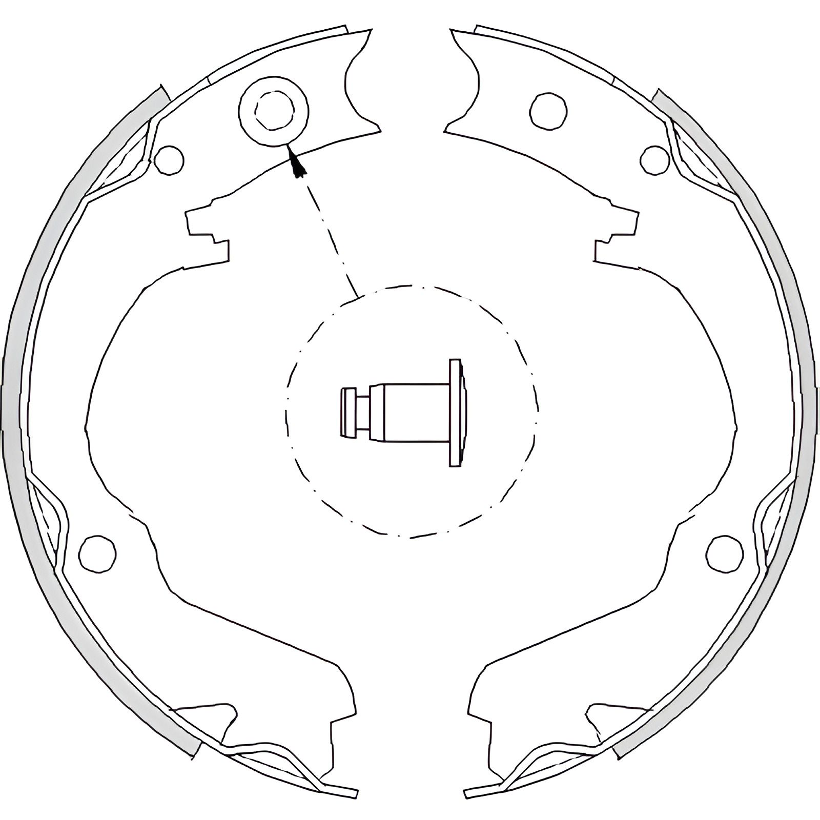 SUBARU LEGACY, стоянкове гальмо комплект колодок WOKING (Z473400) SUBARU LEGACY, стоянкове гальмо комплект колодок WOKING (Z473400)