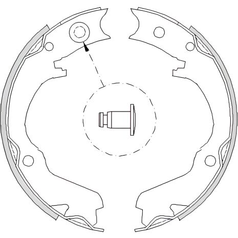 Парковочные тормозные колодки комплект SUBARU LEGACY, REMSA (473400)