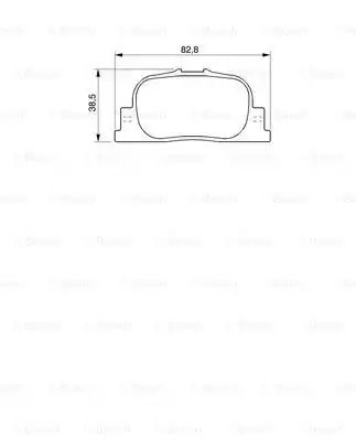 Комплект тормозных колодок, дисковый тормоз LEXUS ES, TOYOTA WINDOM, BOSCH (0986424730)