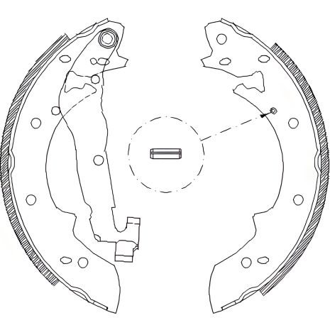 Комплект гальмівних колодок SUZUKI VITARA, RENAULT 16, REMSA 402702 Комплект гальмівних колодок SUZUKI VITARA, RENAULT 16, REMSA 402702