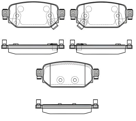 Комплект гальмівних колодок MAZDA 3, дискове гальмо, WOKING (P1631302)