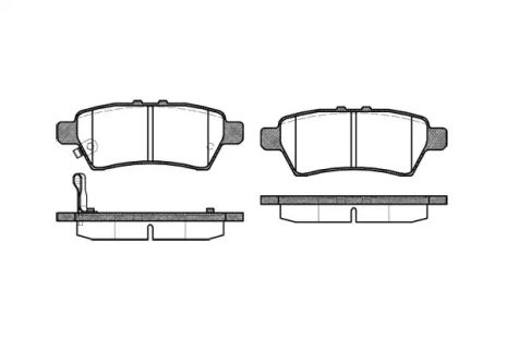 Комплект тормозных колодок, дисковый тормоз NISSAN NP300, REMSA (118801)