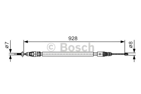 Ручного гальма трос CITROËN C4, BOSCH (1987482000)