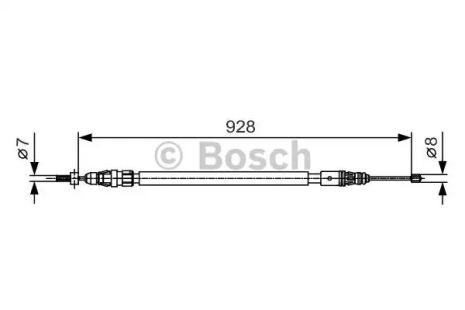 Трос ручного тормоза CITROËN C4, BOSCH (1987482000)