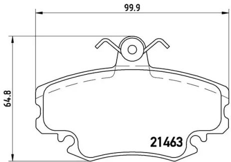 Комплект гальмівних колодок, дискове гальмо LADA LARGUS, NISSAN APRIO, BREMBO (P68008)