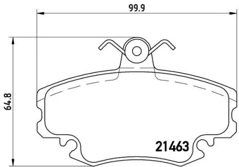 Комплект гальмівних колодок, дискове гальмо LADA LARGUS, NISSAN APRIO, BREMBO (P68008)