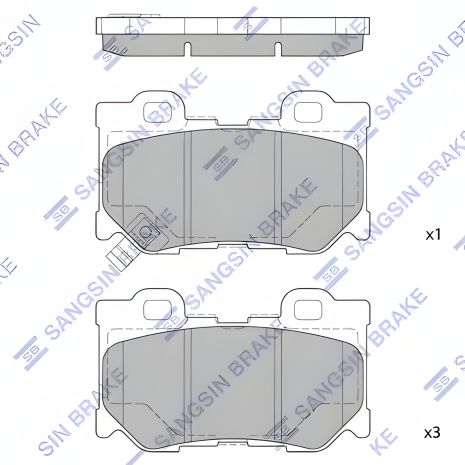 Гальмівних колодок комплект, дискове гальмо INFINITI Q60, 370 NISSAN, HI-Q (SP1472)