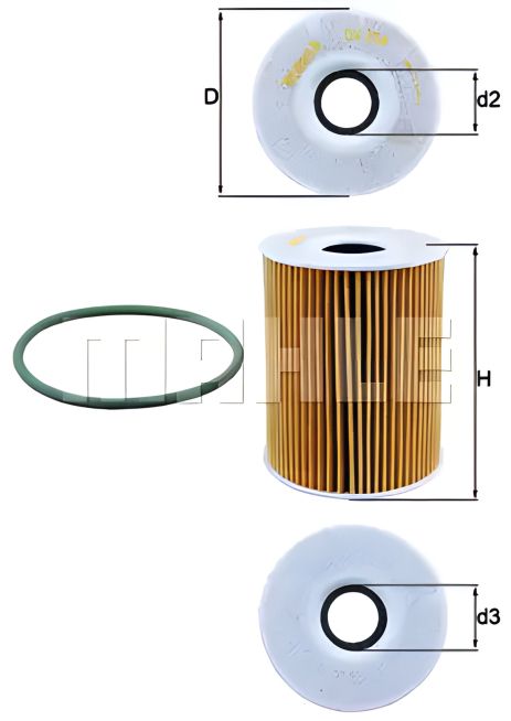 Масляний фільтр Porsche 911, Mahle/Knecht (Ox254D5) Масляний фільтр Porsche 911, Mahle/Knecht (Ox254D5)
