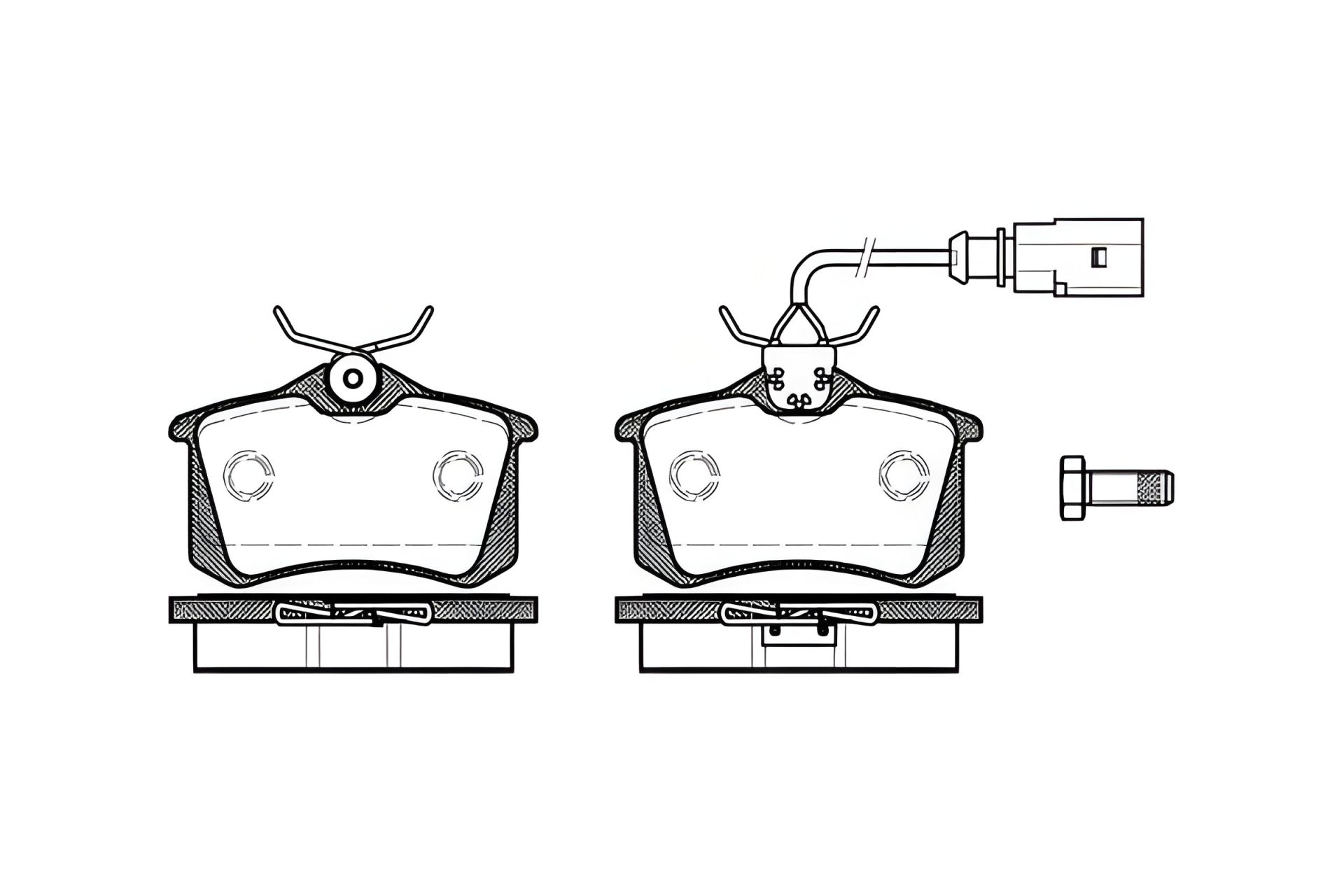 Комплект гальмівних колодок, дискове гальмо VW GOLF V, FORD MONDEO, REMSA (026351) Комплект гальмівних колодок, дискове гальмо VW GOLF V, FORD MONDEO, REMSA (026351)