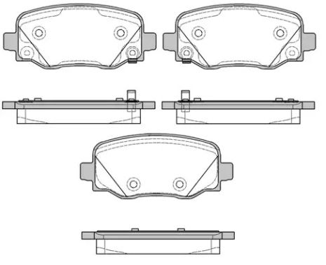 Комплект тормозных колодок, дисковый тормоз FIAT 500X, JEEP RENEGADE, WOKING (P1478302)